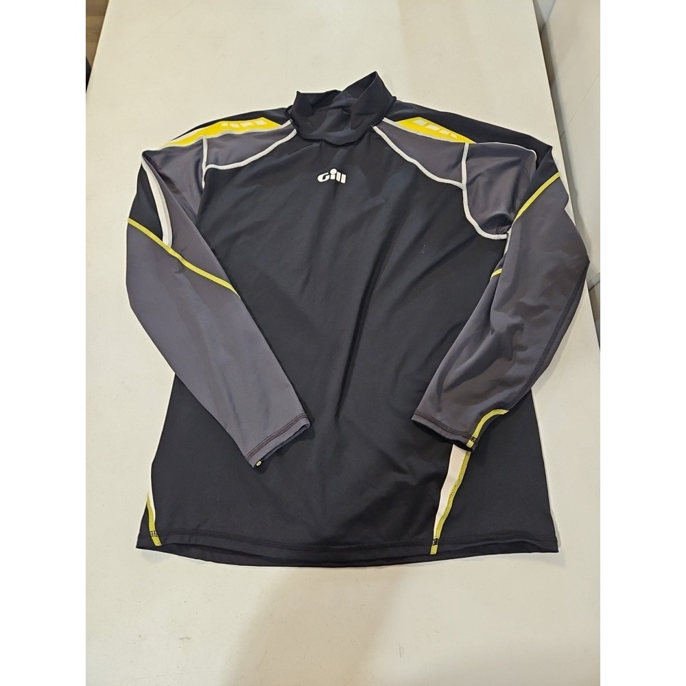 Gill Men Hydrophobe top size XL black long sleeve Wind Sun  protection (1377